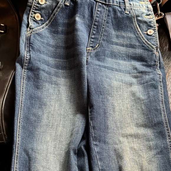 KanCan Denim Distressed overalls like new size small - Picture 3 of 5